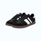 So and Ro - shoes and more - Teddy Smith Dennis herensneakers in zwart met witte strepen en bruine retro zool