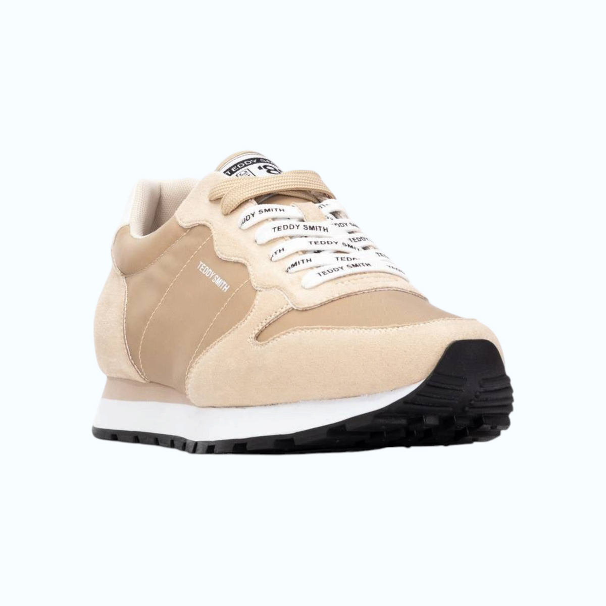 So and Ro - shoes and more - Teddy Smith Ferdinand beige herensneakers met witte accenten en sportieve zool