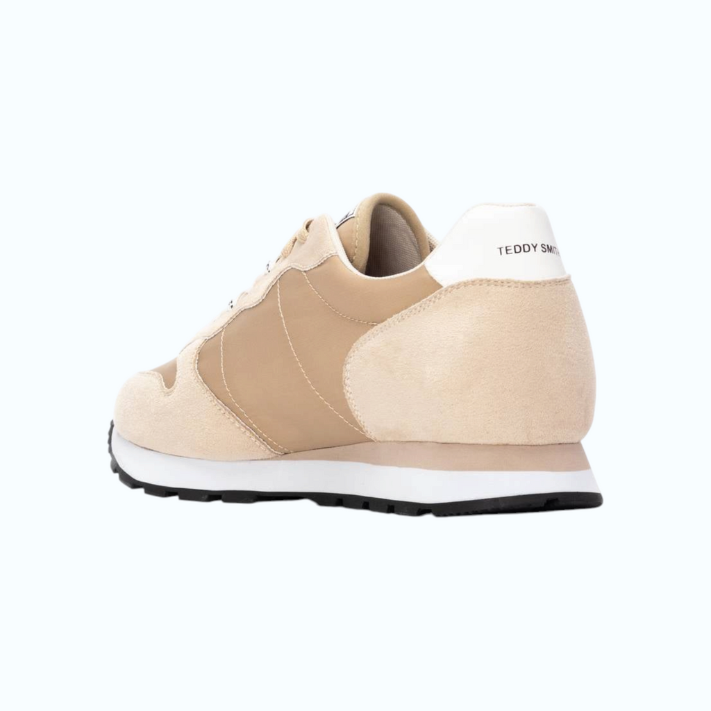 So and Ro - shoes and more - Teddy Smith Ferdinand beige herensneakers met witte accenten en sportieve zool