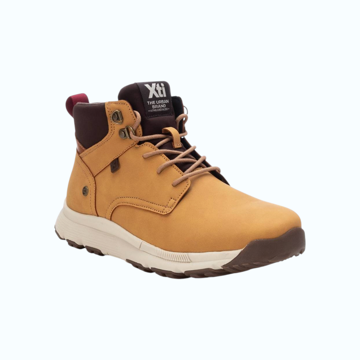 So and Ro - shoes and more - XTI Gerrit herenboots in camel met bruine details en robuuste zool