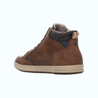 So and Ro - shoes and more - bruine XTI Henk hoge sneakers met textuur en beige zool, zijaanzicht