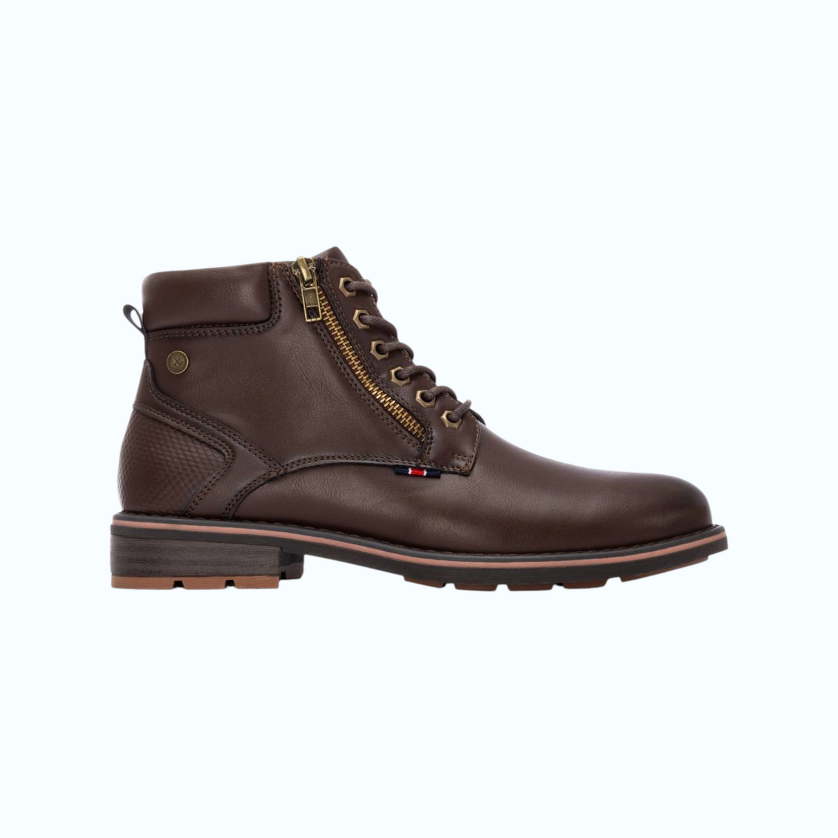 So and Ro - shoes and more - Johan bruine XTI veterboots met ritssluiting aan de zijkant en robuuste zool