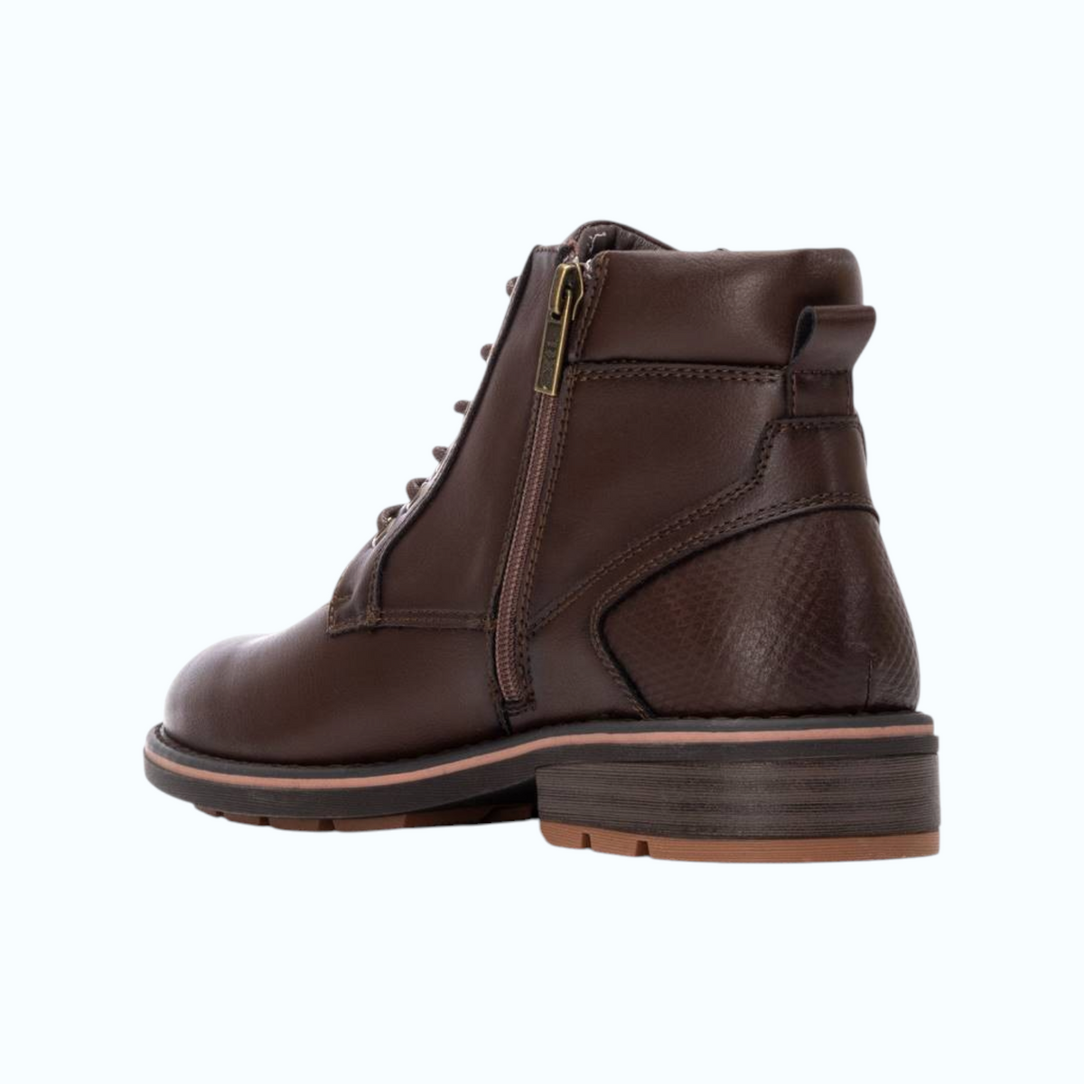 So and Ro - shoes and more - Johan bruine XTI herenboots met rits en gestructureerd hielpaneel