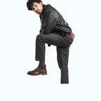 So and Ro - shoes and more - Johan bruine herenboots met veters en rits, gedragen door model in casual outfit