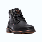 So and Ro - shoes and more - Johan zwarte herenboots met vetersluiting en ritssluiting aan de zijkant