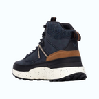 So and Ro - shoes and more - Jelte hoge sneakers in navy met bruine accenten en gespikkelde zool