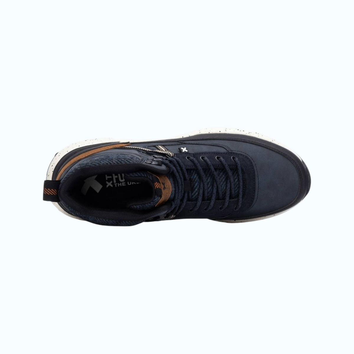 So and Ro - shoes and more - Jelte hoge sneakers in navy met veters en een gespikkelde zool voor heren