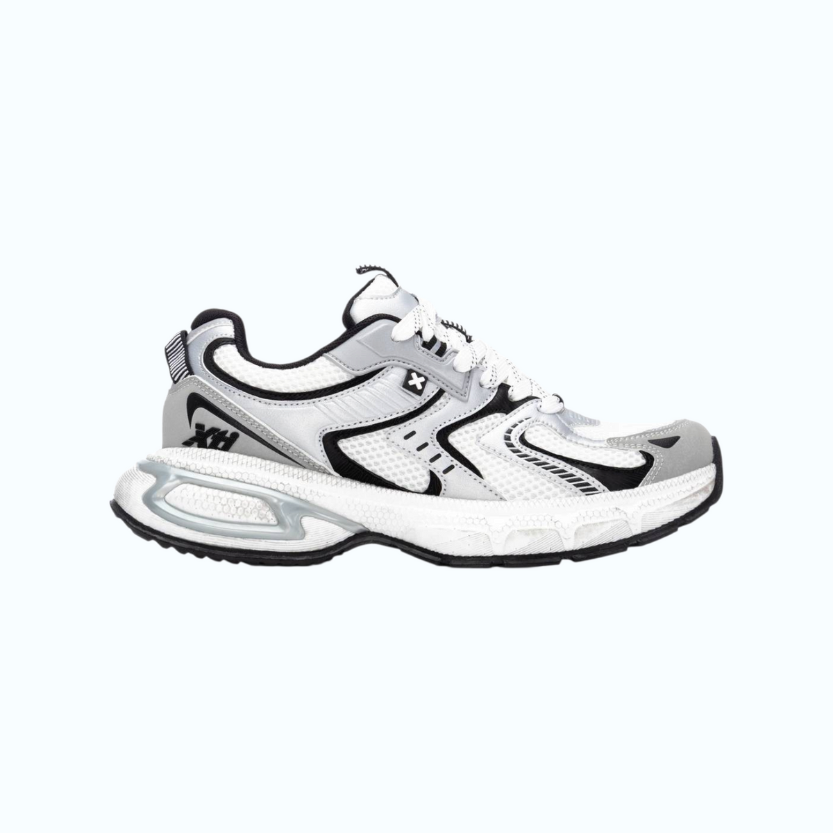 So and Ro - shoes and more - Kees herensneakers in wit met zwarte accenten en sportief mesh design