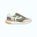 So and Ro - shoes and more - Lars sneakers in kaki met witte accenten en oranje details voor een sportieve look