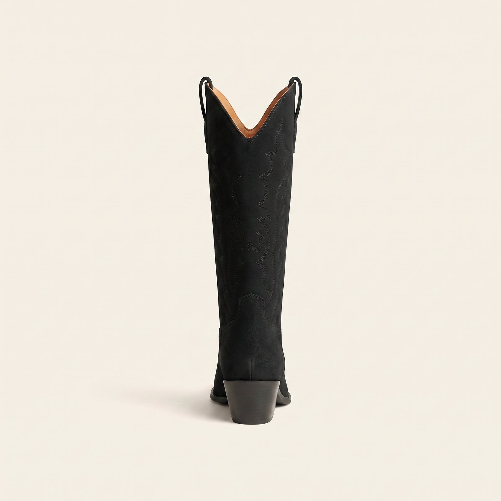 Tall Western Cowboy Laarzen – Zwart | Festival Boo – achterkant