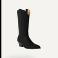 Tall Western Cowboy Laarzen – Zwart | Festival Boo – gespiegeld