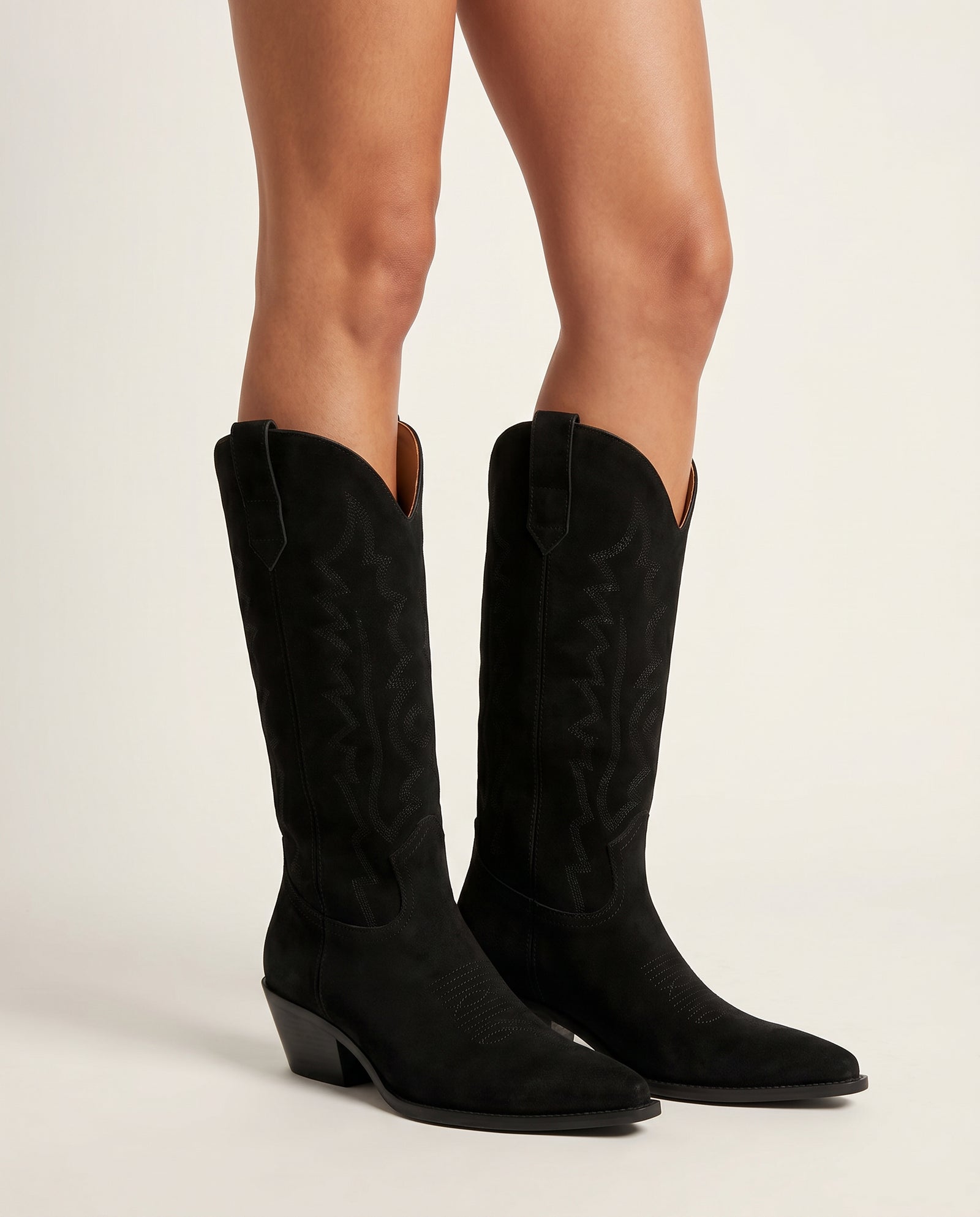 Tall Western Cowboy Laarzen – Zwart | Festival Boo – model studio