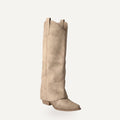 Suede Western Laarzen Dames – Beige Slouchy | Cowb – gespiegeld