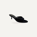 Zwarte Kitten Heel Mules Dames – Micro Suède | Sli – gespiegeld