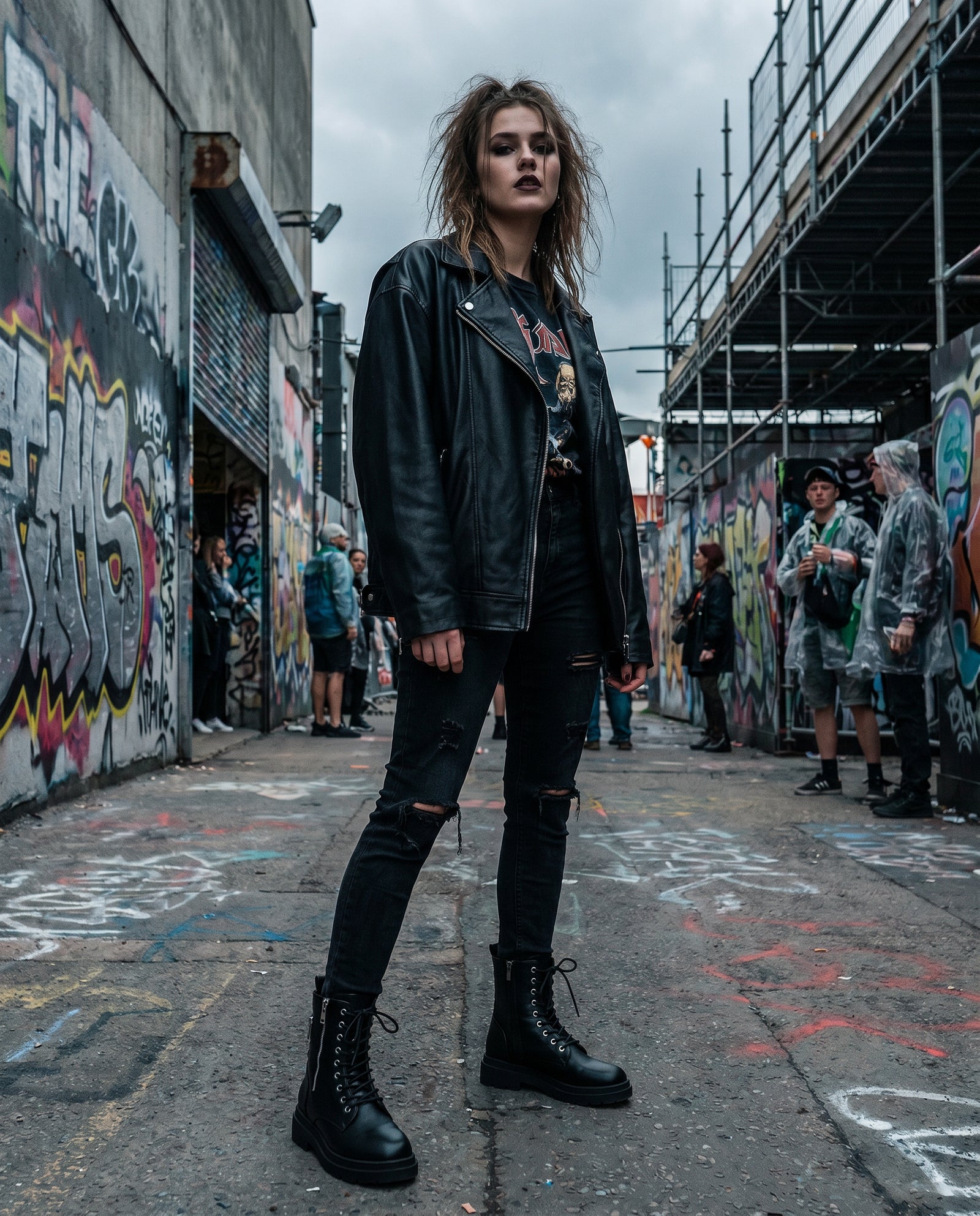 Zwarte Combat Boots Dames met Veters en Zijrits |  – lifestyle