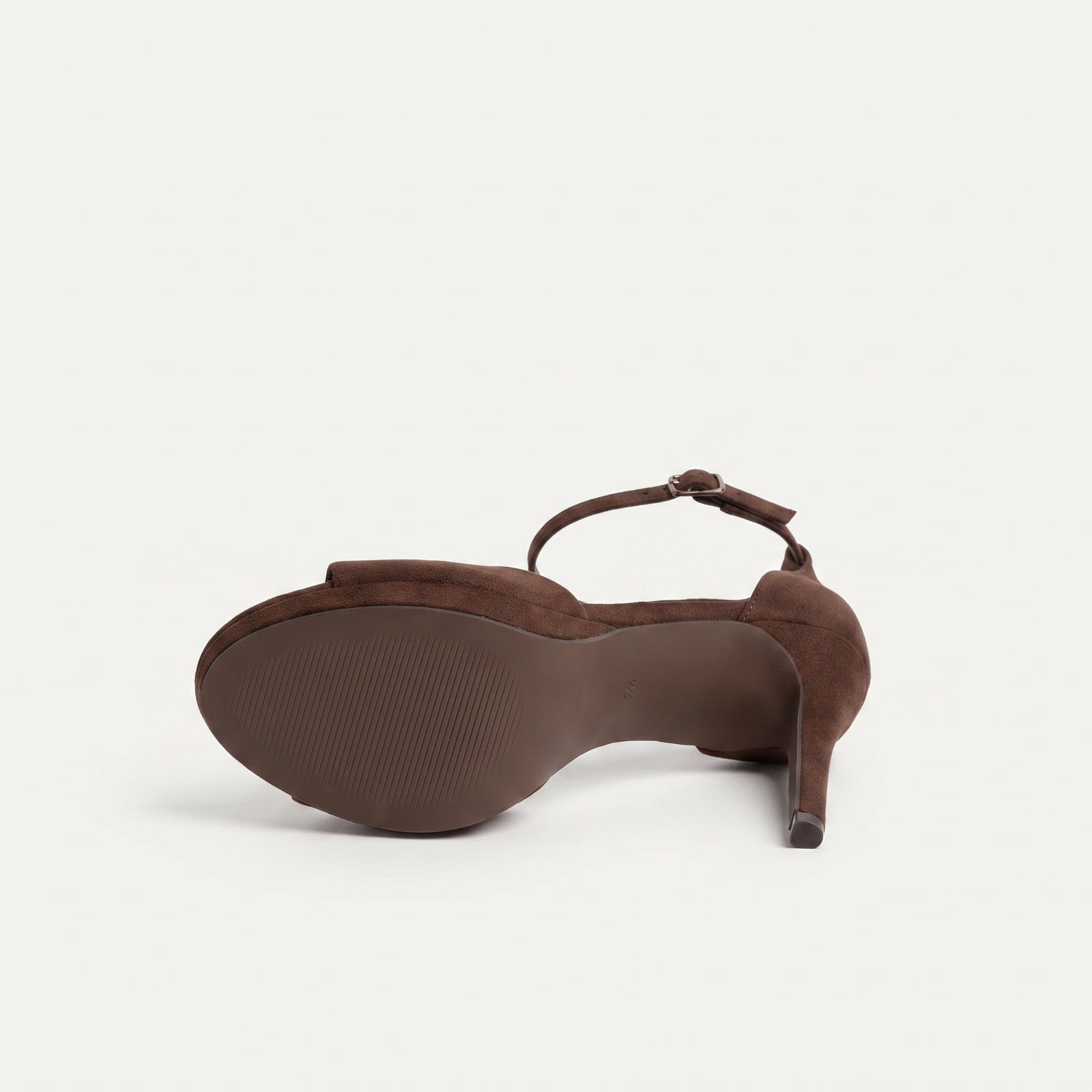 Bruine Platform Stiletto Sandalen Dames – Chocolat – achterkant