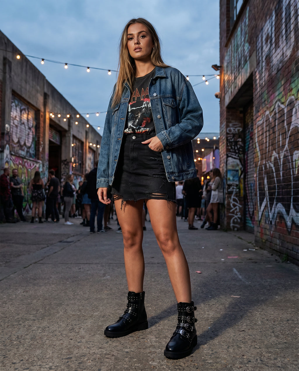 Zwarte Studded Combat Boots Dames – Gesp Straps |  – lifestyle