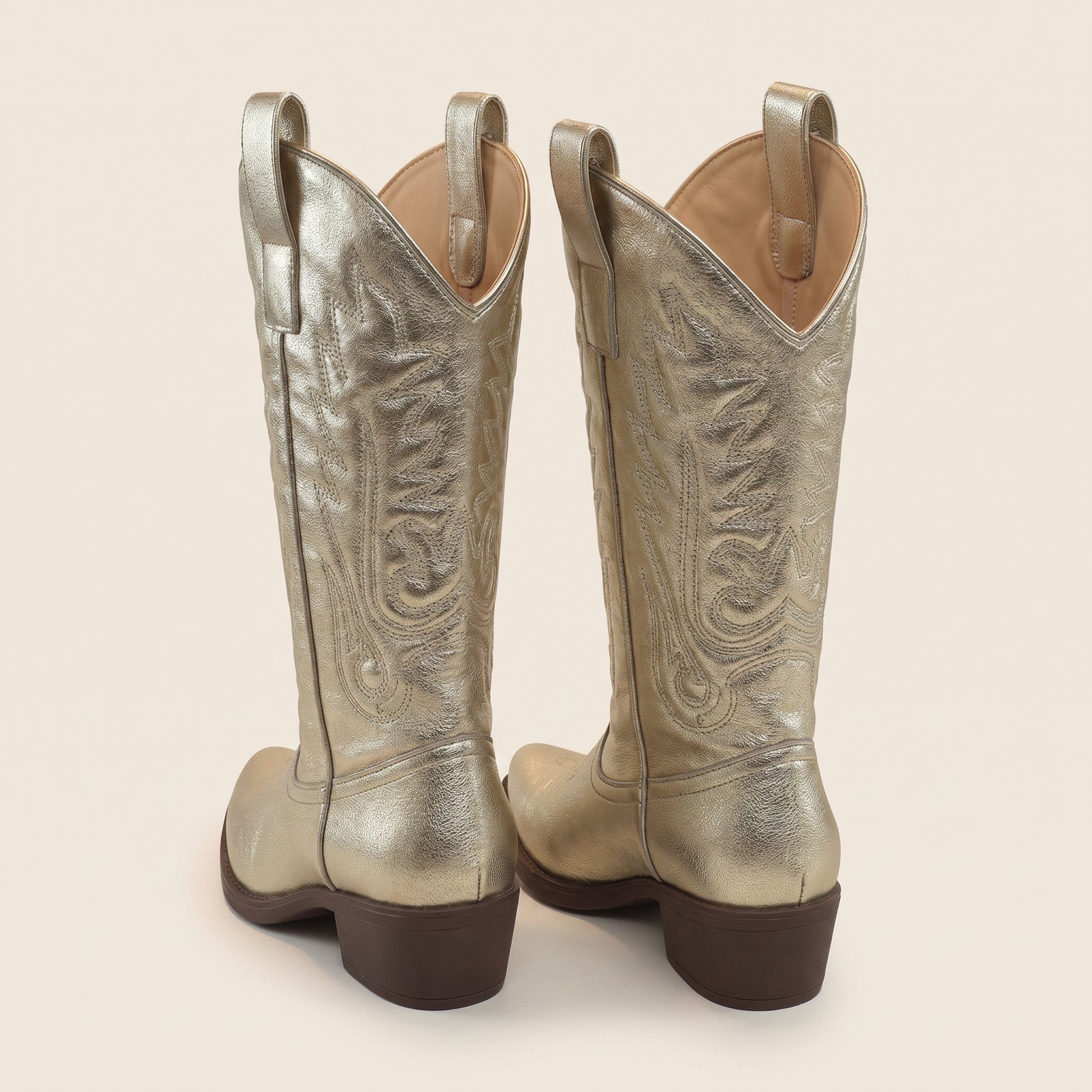 Western Festival Boots – Goud | Lage Hak – achterkant