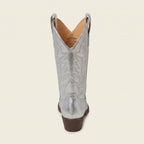 Western Festival Boots – Zilver | Lage Hak – achterkant