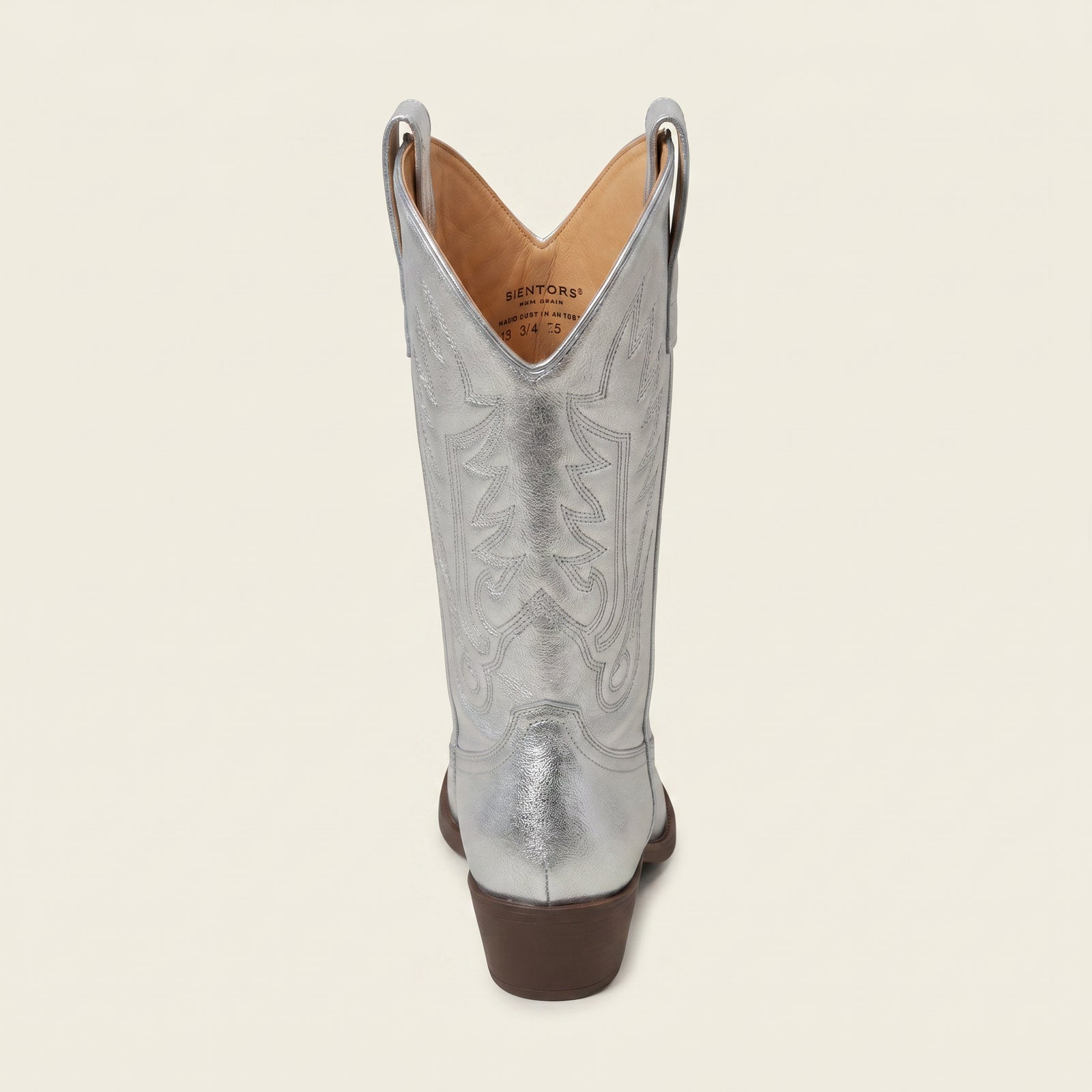 Western Festival Boots – Zilver | Lage Hak – achterkant