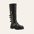 Celine Boot – Kniehoog Multi-Buckle – gespiegeld