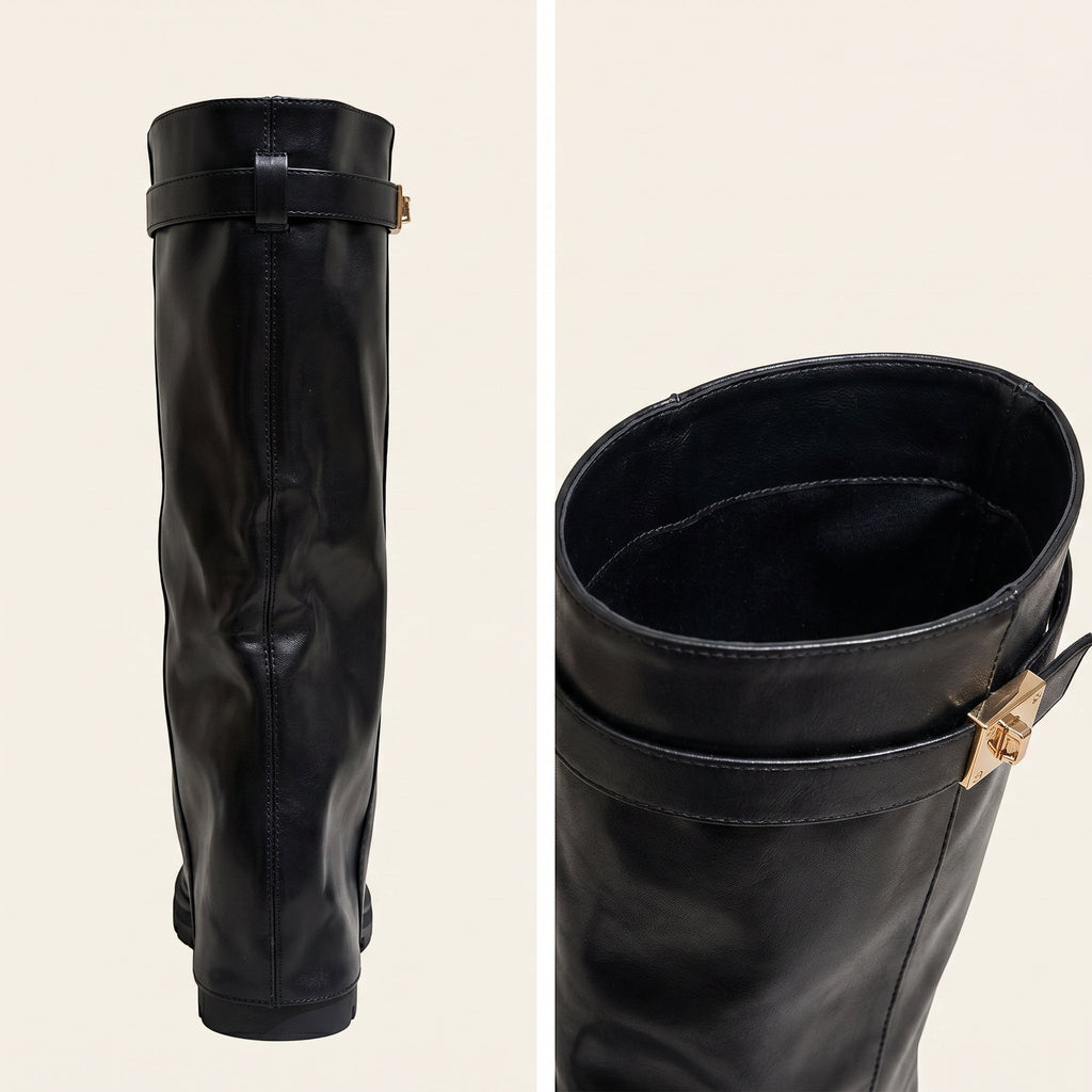 Soof Boot – Zwart PU-leer – achterkant