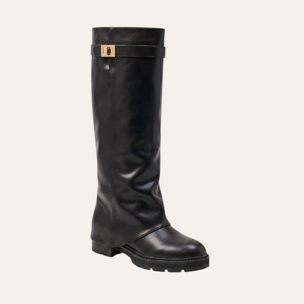 Soof Boot – Zwart PU-leer – gespiegeld
