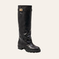 Soof Boot – Zwart PU-leer – gespiegeld