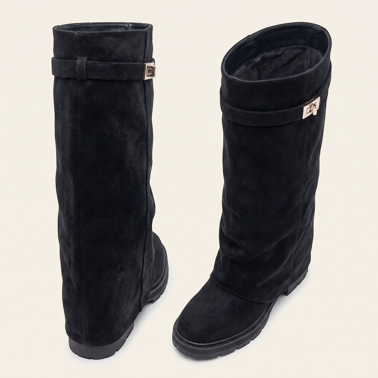 Soof Boot – Zwart Microsuède – achterkant