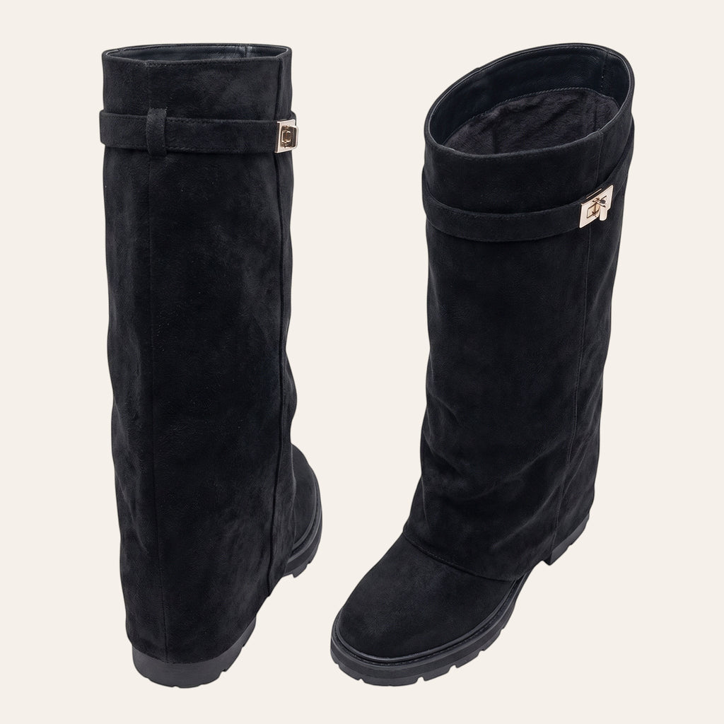 Soof Boot – Zwart Microsuède – achterkant