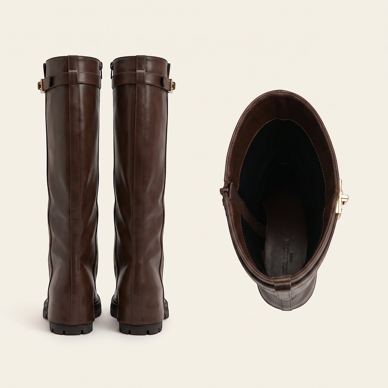 Soof Boot – Donkerbruin Microsuède – achterkant