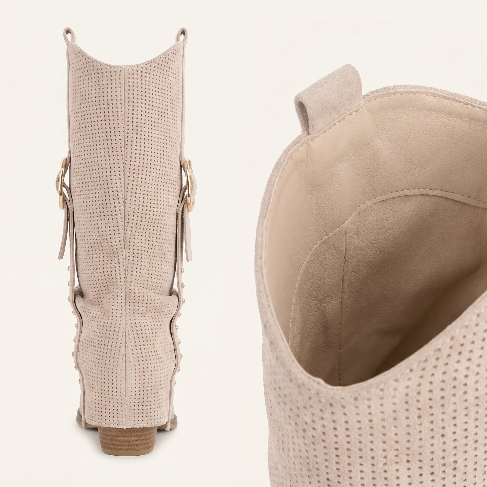 Cemi Boot – Beige – achterkant