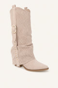 Cemi Boot – Beige – gespiegeld