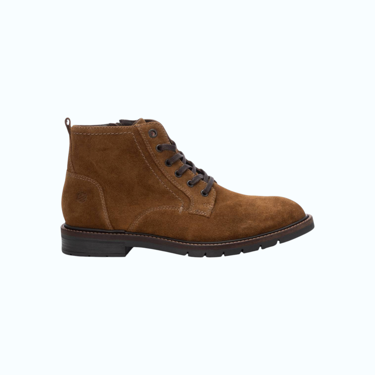 So and Ro - shoes and more - XTI Micky veterboots in camel suède met vetersluiting en robuuste zool