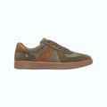So and Ro - shoes and more - REFRESH Marcel sneakers in kaki met suède details en bruine zool