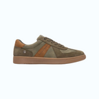 So and Ro - shoes and more - REFRESH Marcel sneakers in kaki met suède details en bruine zool