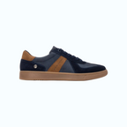 So and Ro - shoes and more - REFRESH Marcel sneakers in navy met bruine accenten en een rubberen zool