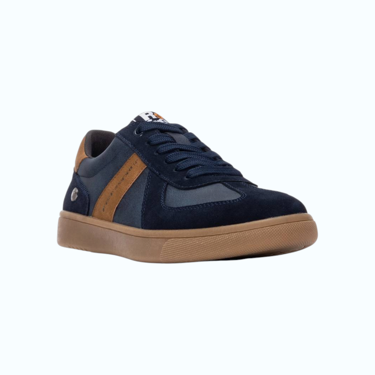 So and Ro - shoes and more - REFRESH Marcel sneakers in navy met bruine accenten en suède details