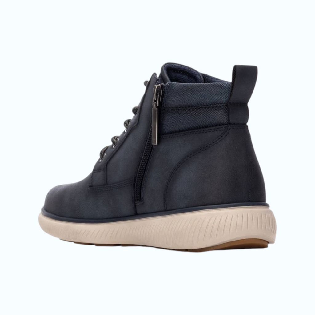 So and Ro - shoes and more - REFRESH Niko veterboots in navy met rits en beige zool voor heren