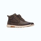 So and Ro - shoes and more - REFRESH Niko bruine veterboots voor heren met een sportieve witte zool