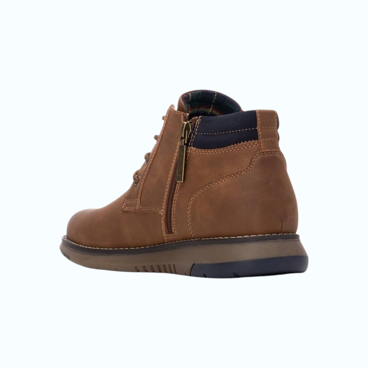 So and Ro - shoes and more - Refresh Patrick veterboots in camel met rits aan de zijkant en donkere zool