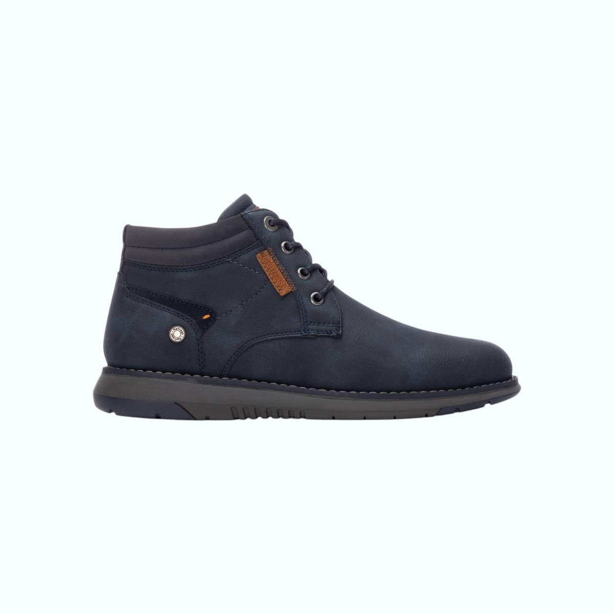 So and Ro - shoes and more - REFRESH Patrick navy veterboots met bruine accenten en robuuste zool