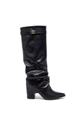 Aya 3 Boot – Zwart Lederlook — So & Ro Shoes and More