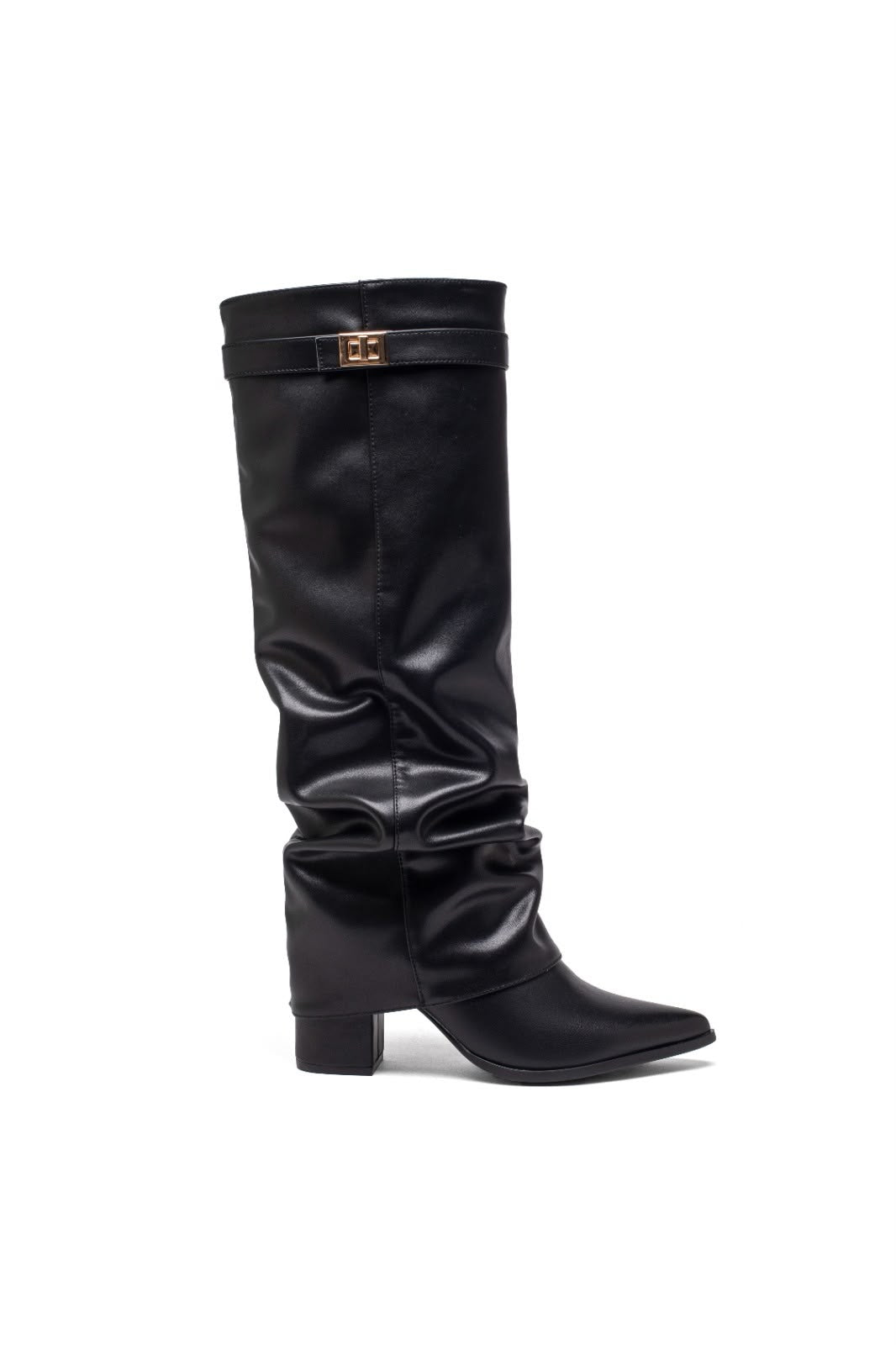 Aya 3 Boot – Zwart Lederlook — So & Ro Shoes and More
