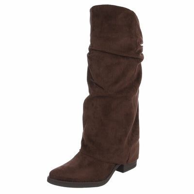 Allie Boot – Bruin Microsuède