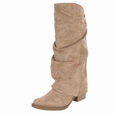 Allie Boot – Khaki Microsuède