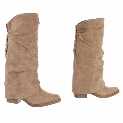 Allie Boot – Khaki Microsuède