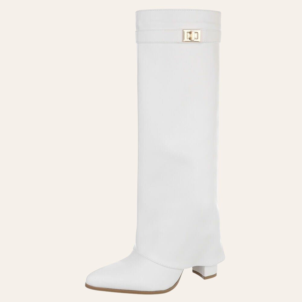 Aya Boot – Wit Lederlook — So & Ro festival laars