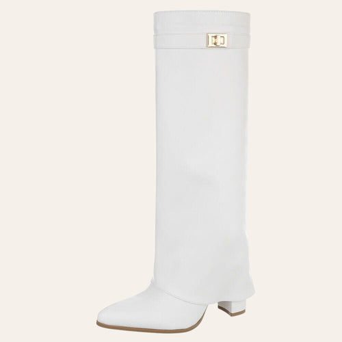 Aya Boot – Wit Lederlook — So & Ro festival laars
