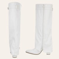 Aya Boot – Wit Lederlook — So & Ro festival laars